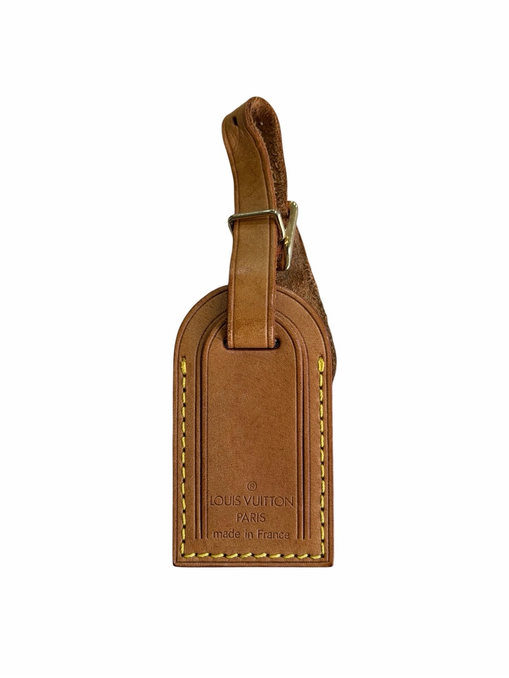 Louis Vuitton Vachetta Leather Luggage Tag 2.75” x 1.57”